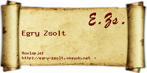 Egry Zsolt névjegykártya